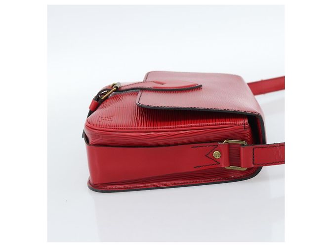 Borsa a Spalla LOUIS VUITTON Epi Cartouchiere MM Rossa M52247 LV Auth ep14826 Rosso - vista 4