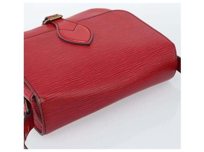 Borsa a Spalla LOUIS VUITTON Epi Cartouchiere MM Rossa M52247 LV Auth ep14826 Rosso - vista 6