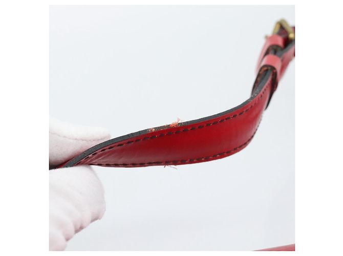 Borsa a Spalla LOUIS VUITTON Epi Cartouchiere MM Rossa M52247 LV Auth ep14826 Rosso - vista 9