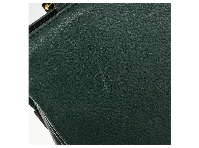 Borsa a mano Burberry in pelle verde e oro Autentica BA13284 D'oro - vista 10