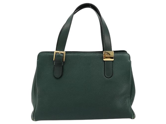 Borsa a mano Burberry in pelle verde e oro Autentica BA13284 D'oro - vista 13