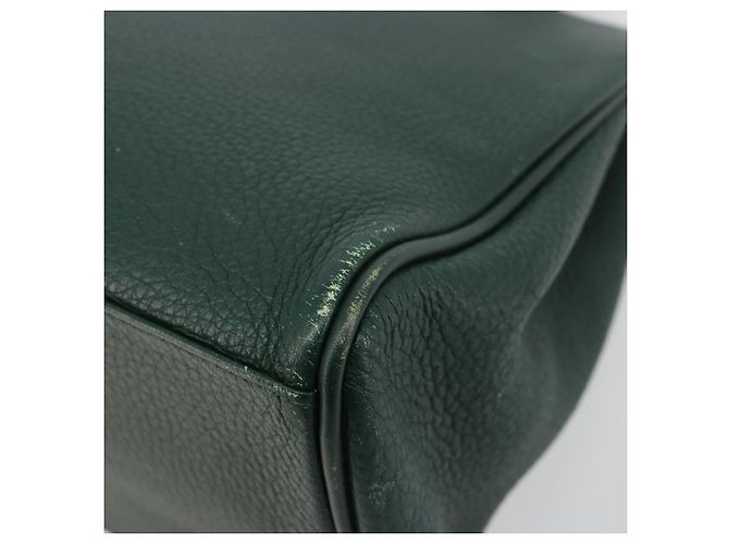 Borsa a mano Burberry in pelle verde e oro Autentica BA13284 D'oro - vista 15
