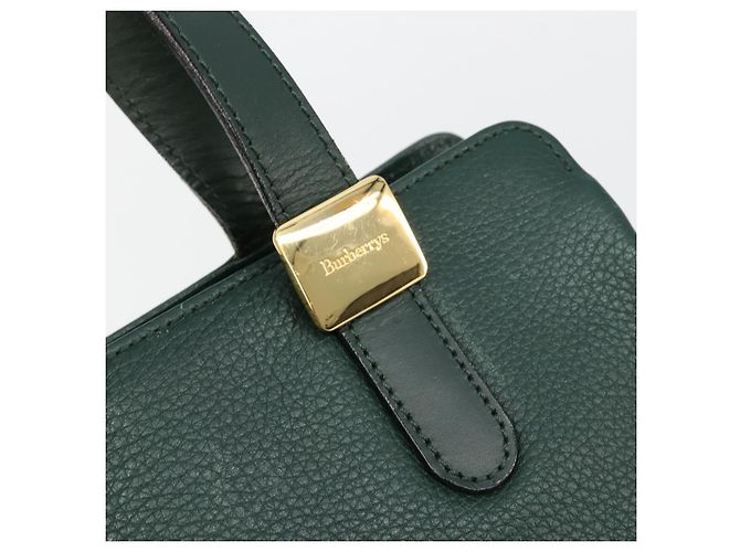 Borsa a mano Burberry in pelle verde e oro Autentica BA13284 D'oro - vista 17