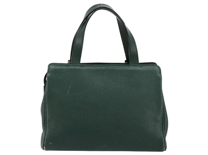 Borsa a mano Burberry in pelle verde e oro Autentica BA13284 D'oro - vista 2