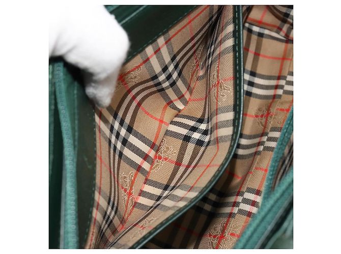 Borsa a mano Burberry in pelle verde e oro Autentica BA13284 D'oro - vista 22