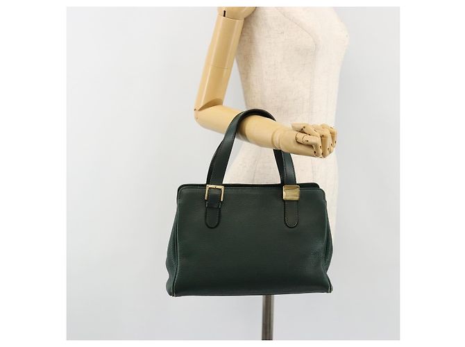 Borsa a mano Burberry in pelle verde e oro Autentica BA13284 D'oro - vista 23