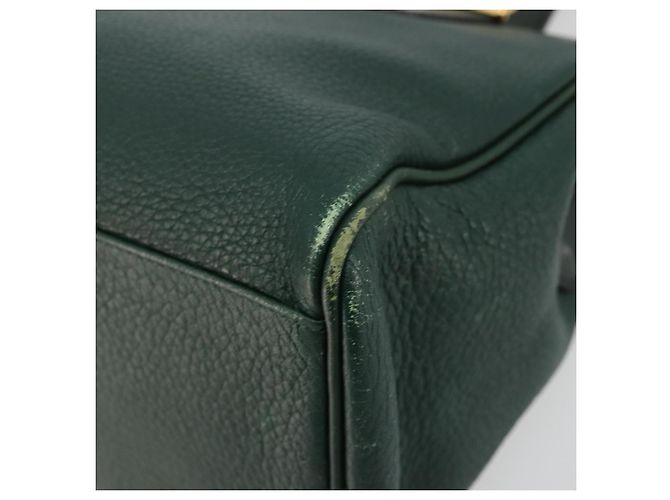 Borsa a mano Burberry in pelle verde e oro Autentica BA13284 D'oro - vista 9