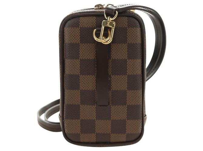 LOUIS VUITTON Damier Ebene Etui Okapi GM Pouch N61737 LV Auth 184569V - vista 3