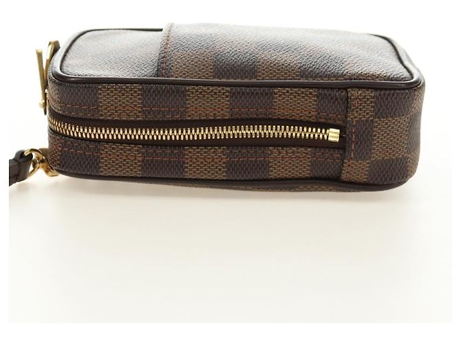 LOUIS VUITTON Damier Ebene Etui Okapi GM Pouch N61737 LV Auth 184569V - vista 4