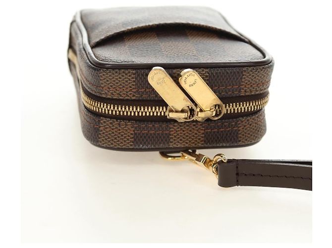 LOUIS VUITTON Damier Ebene Etui Okapi GM Pouch N61737 LV Auth 184569V - vista 7