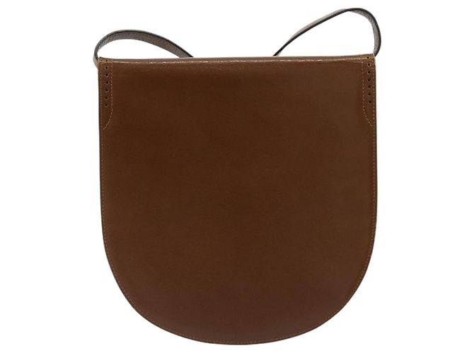 Borsa a Spalla SAINT LAURENT in Pelle Marrone Oro Auth am11847A D'oro - vista 2