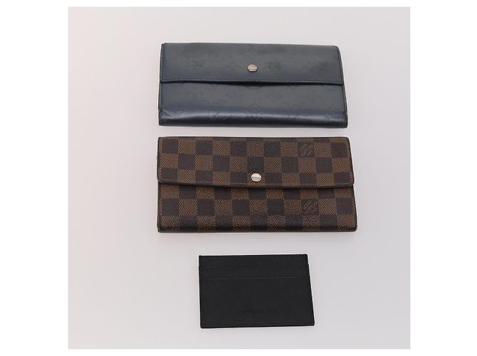 LOUIS VUITTON Bulgari Damier Vernis Epi Wallet PVC 7 Set White Blue Auth BA13273 Bianco Bronzo - vista 13