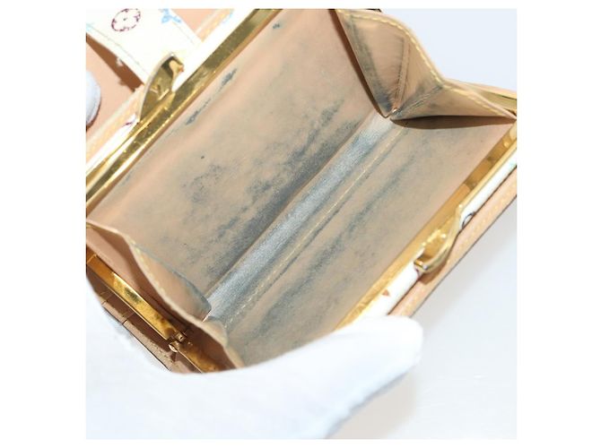 LOUIS VUITTON Bulgari Damier Vernis Epi Wallet PVC 7 Set White Blue Auth BA13273 Bianco Bronzo - vista 9