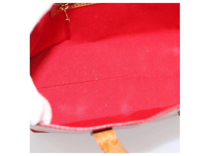 LOUIS VUITTON Monogram Vernis Reade PM Hand Bag Red Rouge M91088 LV Auth ti3944 Rosso - vista 11