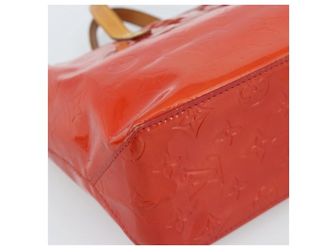 LOUIS VUITTON Monogram Vernis Reade PM Hand Bag Red Rouge M91088 LV Auth ti3944 Rosso - vista 14