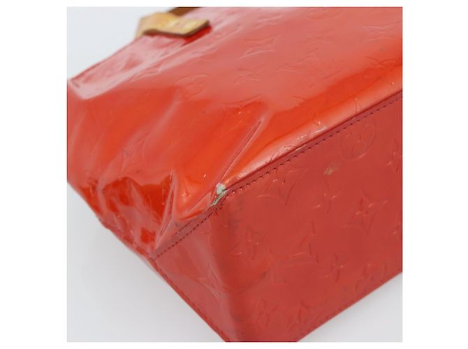 LOUIS VUITTON Monogram Vernis Reade PM Hand Bag Red Rouge M91088 LV Auth ti3944 Rosso - vista 16
