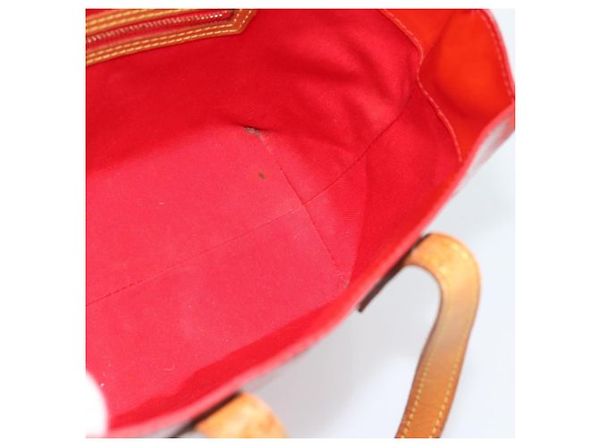 LOUIS VUITTON Monogram Vernis Reade PM Hand Bag Red Rouge M91088 LV Auth ti3944 Rosso - vista 17
