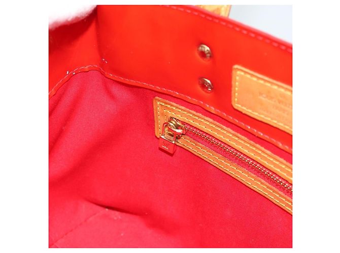 LOUIS VUITTON Monogram Vernis Reade PM Hand Bag Red Rouge M91088 LV Auth ti3944 Rosso - vista 19