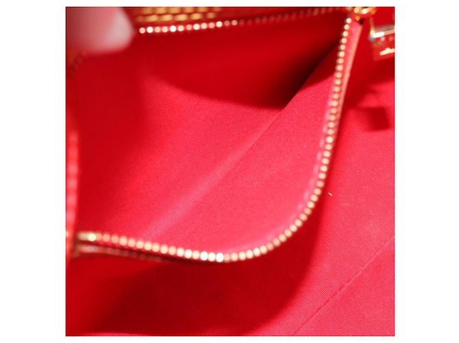 LOUIS VUITTON Monogram Vernis Reade PM Hand Bag Red Rouge M91088 LV Auth ti3944 Rosso - vista 20