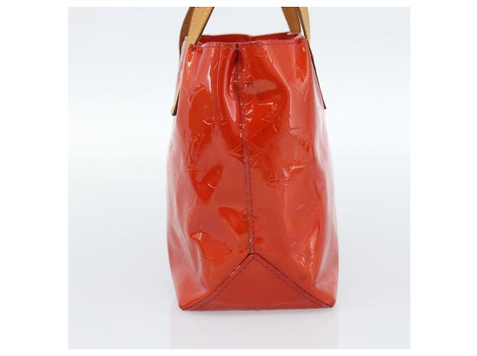 LOUIS VUITTON Monogram Vernis Reade PM Hand Bag Red Rouge M91088 LV Auth ti3944 Rosso - vista 3