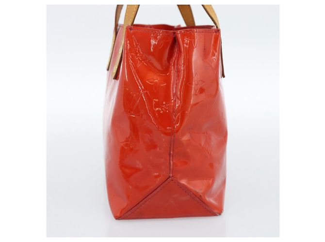 LOUIS VUITTON Monogram Vernis Reade PM Hand Bag Red Rouge M91088 LV Auth ti3944 Rosso - vista 4