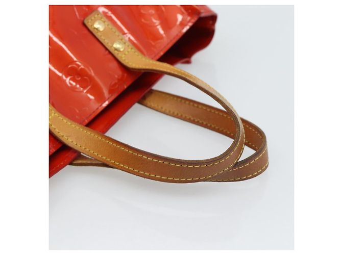 LOUIS VUITTON Monogram Vernis Reade PM Hand Bag Red Rouge M91088 LV Auth ti3944 Rosso - vista 7