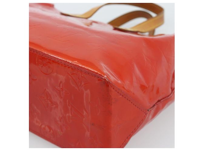 LOUIS VUITTON Monogram Vernis Reade PM Hand Bag Red Rouge M91088 LV Auth ti3944 Rosso - vista 9