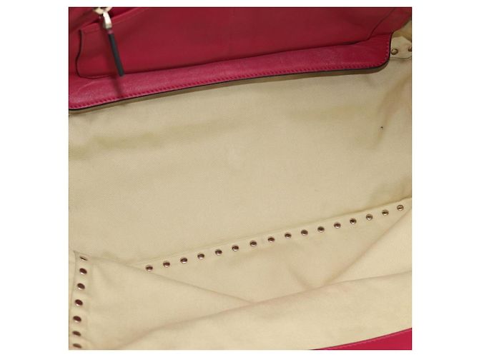 VALENTINO Studs Tote Bag Leder 2way Pink Gold Auth BA13360 Golden - Ansicht 11