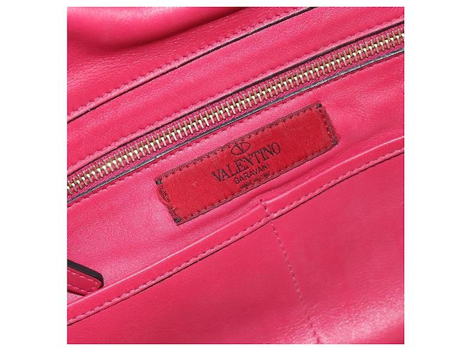 VALENTINO Studs Tote Bag Leder 2way Pink Gold Auth BA13360 Golden - Ansicht 19