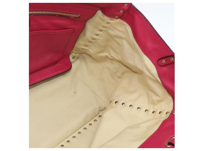 VALENTINO Studs Tote Bag Leder 2way Pink Gold Auth BA13360 Golden - Ansicht 20