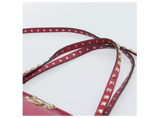 VALENTINO Studs Tote Bag Leder 2way Pink Gold Auth BA13360 Golden - Ansicht 8