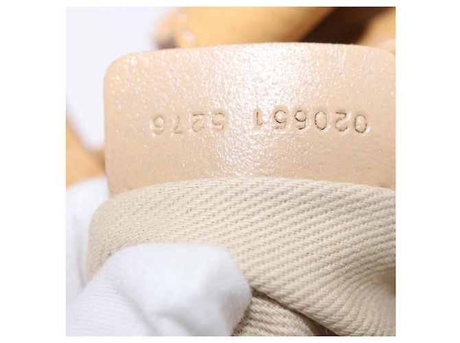Chloé Bolsa Chloe Paddington de Couro Bege Ouro Prata Auth am11792V Dourado - vista 11