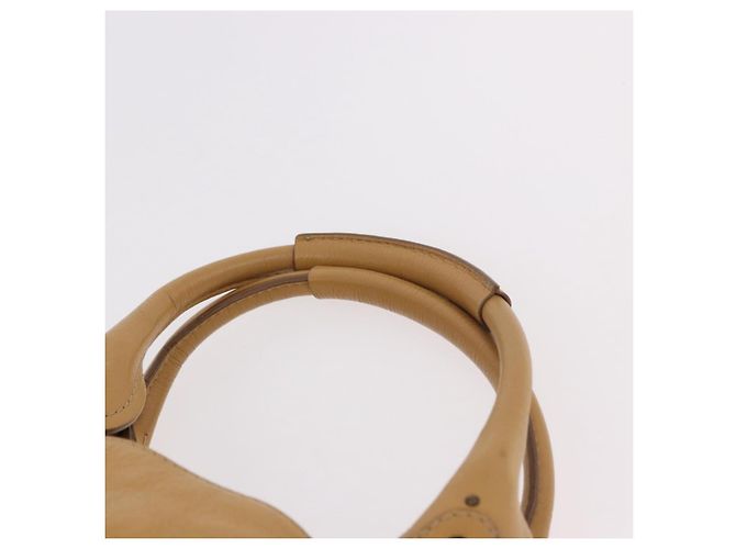 Chloé Bolsa Chloe Paddington de Couro Bege Ouro Prata Auth am11792V Dourado - vista 14