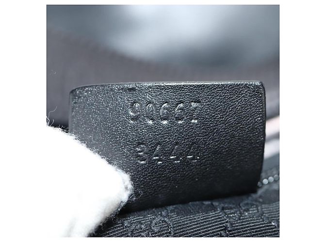 Borsa a Spalla GUCCI Jackie Denim Nero Argento 90667 Auth 184577SAM - vista 11