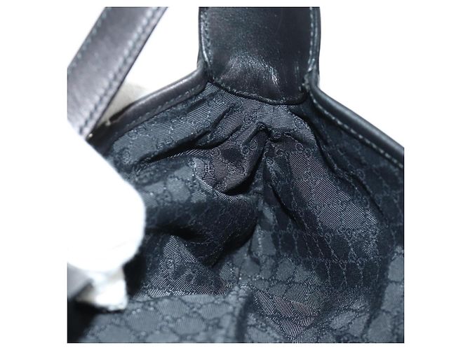 Borsa a Spalla GUCCI Jackie Denim Nero Argento 90667 Auth 184577SAM - vista 22