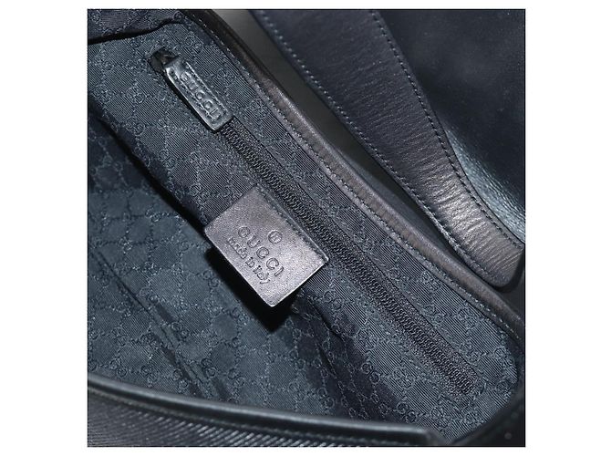 Borsa a Spalla GUCCI Jackie Denim Nero Argento 90667 Auth 184577SAM - vista 23
