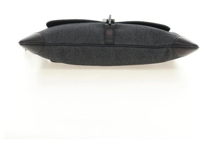 Borsa a Spalla GUCCI Jackie Denim Nero Argento 90667 Auth 184577SAM - vista 5