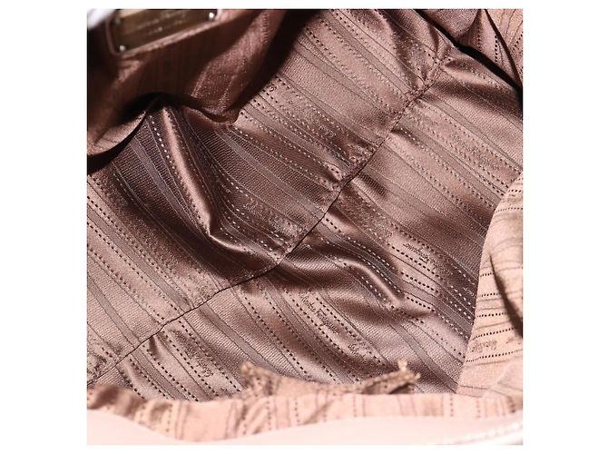 Bolso de mano Salvatore Ferragamo de cuero beige dorado Auth 185164A - vista 10
