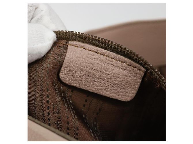 Bolso de mano Salvatore Ferragamo de cuero beige dorado Auth 185164A - vista 11