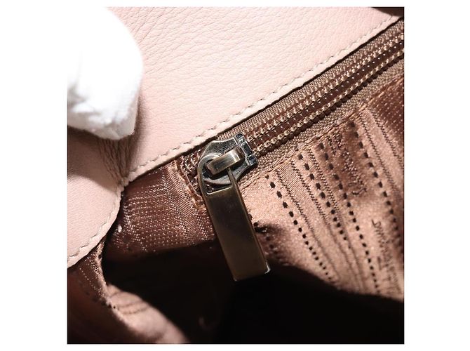 Bolso de mano Salvatore Ferragamo de cuero beige dorado Auth 185164A - vista 22