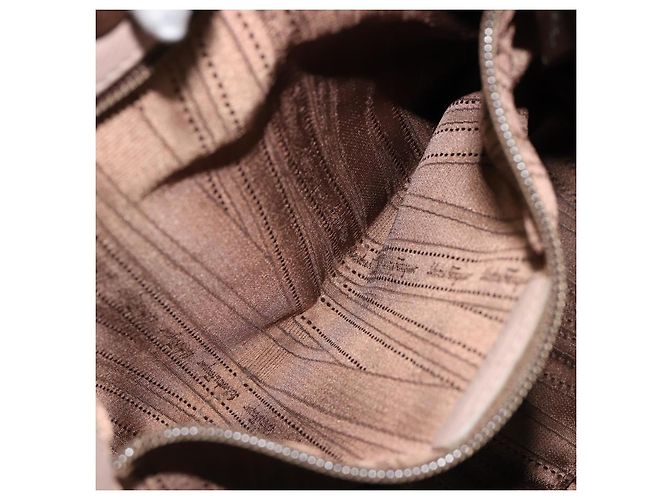 Bolso de mano Salvatore Ferragamo de cuero beige dorado Auth 185164A - vista 23