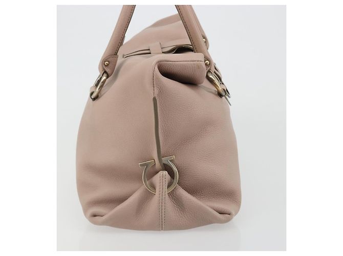 Bolso de mano Salvatore Ferragamo de cuero beige dorado Auth 185164A - vista 4