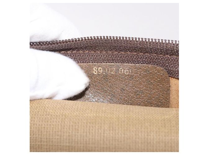 Clutch GUCCI GG Supreme Web Sherry Line PVC Beige 89 02 060 Auth ar13939 - vista 12