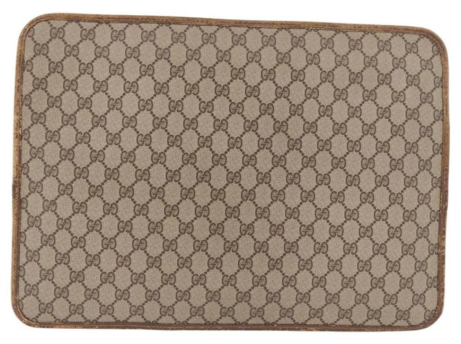 Clutch GUCCI GG Supreme Web Sherry Line PVC Beige 89 02 060 Auth ar13939 - vista 2