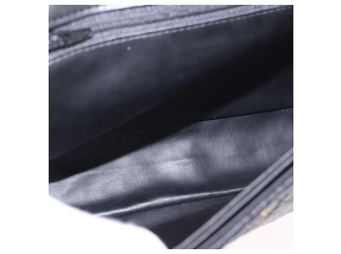 Borsa a Spalla con Catena BALLY in Pelle Nera e Oro Auth kk687A Nero D'oro - vista 12