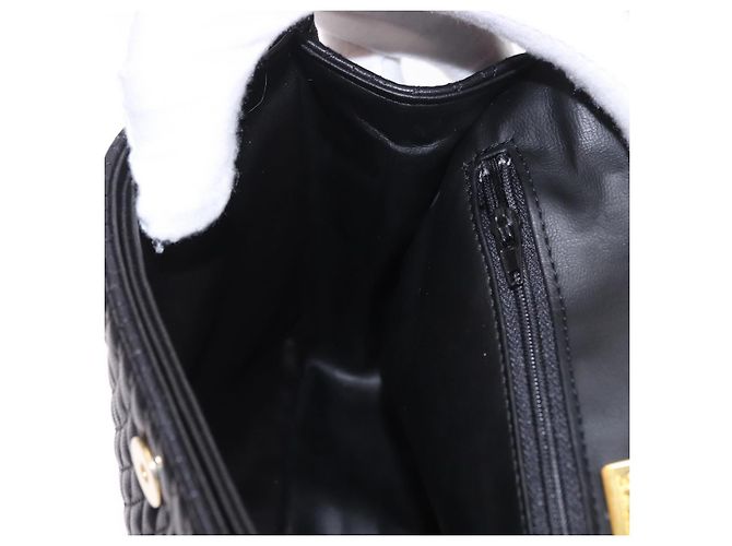 Borsa a Spalla con Catena BALLY in Pelle Nera e Oro Auth kk687A Nero D'oro - vista 20