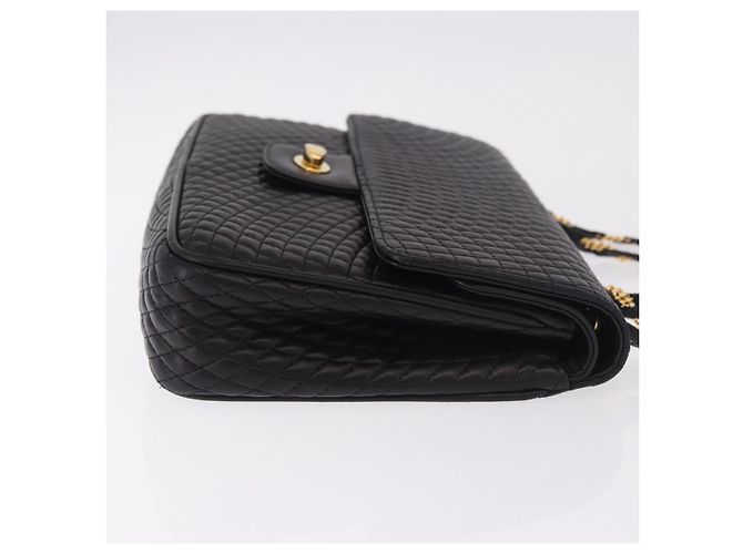 Borsa a Spalla con Catena BALLY in Pelle Nera e Oro Auth kk687A Nero D'oro - vista 3