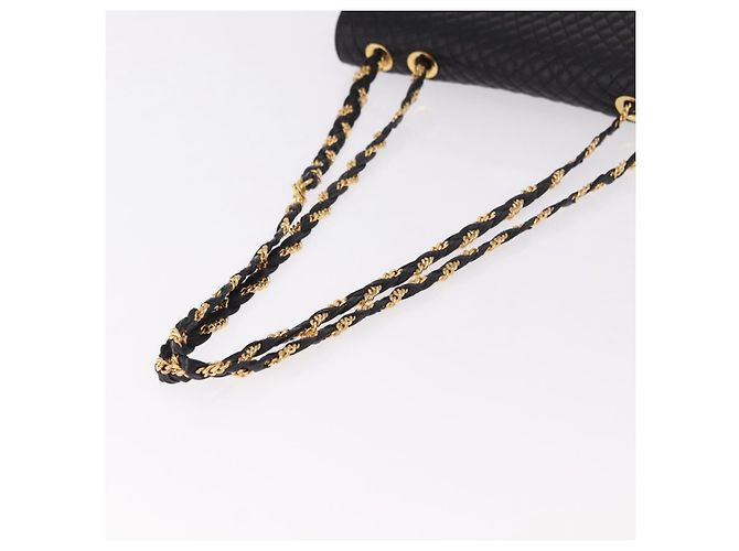 Borsa a Spalla con Catena BALLY in Pelle Nera e Oro Auth kk687A Nero D'oro - vista 7