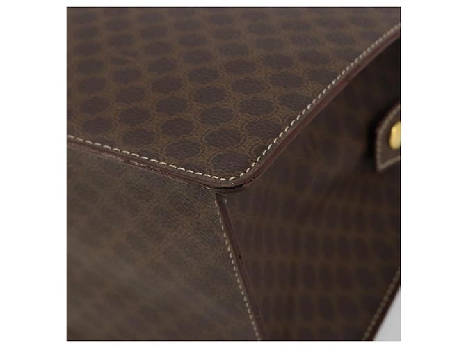 Céline Borsa CELINE Macadam Canvas PVC Pelle Marrone Oro Auth ep14779 D'oro - vista 15