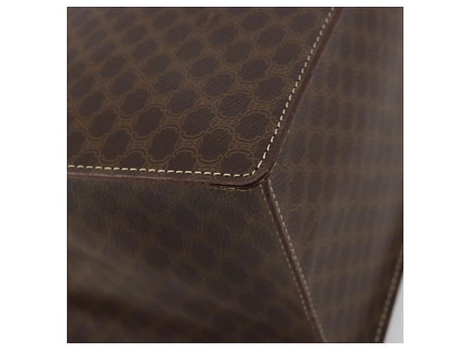 Céline Borsa CELINE Macadam Canvas PVC Pelle Marrone Oro Auth ep14779 D'oro - vista 16